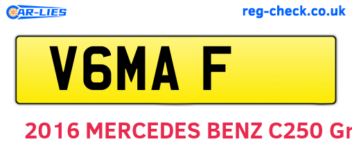 V6MAF are the vehicle registration plates.