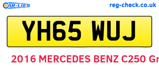 YH65WUJ are the vehicle registration plates.
