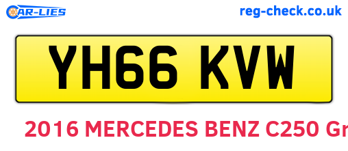 YH66KVW are the vehicle registration plates.