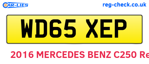 WD65XEP are the vehicle registration plates.