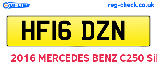 HF16DZN are the vehicle registration plates.