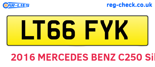 LT66FYK are the vehicle registration plates.