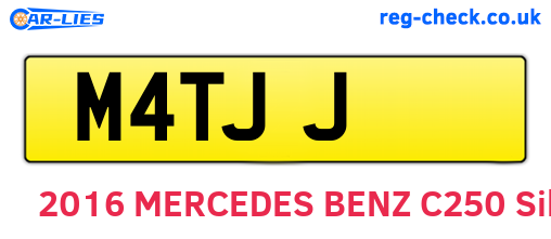 M4TJJ are the vehicle registration plates.