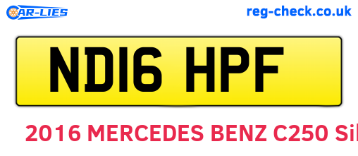 ND16HPF are the vehicle registration plates.