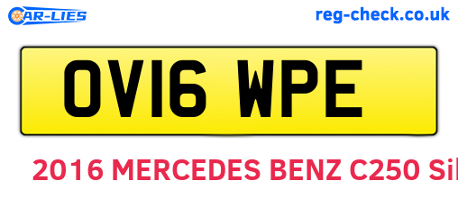 OV16WPE are the vehicle registration plates.