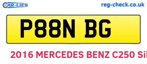 P88NBG are the vehicle registration plates.