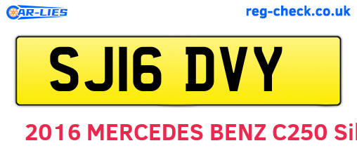 SJ16DVY are the vehicle registration plates.