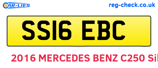 SS16EBC are the vehicle registration plates.