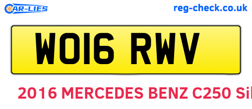 WO16RWV are the vehicle registration plates.