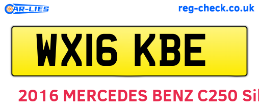WX16KBE are the vehicle registration plates.
