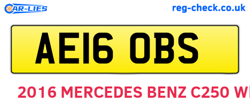 AE16OBS are the vehicle registration plates.