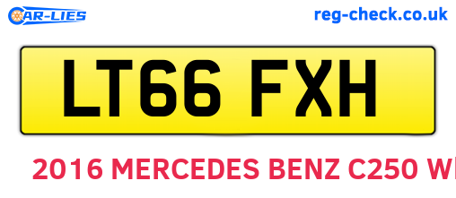 LT66FXH are the vehicle registration plates.