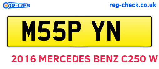 M55PYN are the vehicle registration plates.