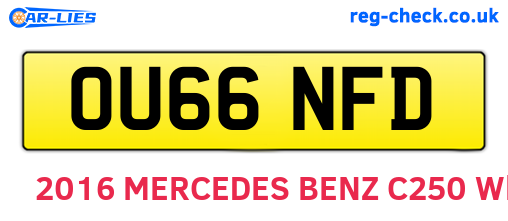 OU66NFD are the vehicle registration plates.