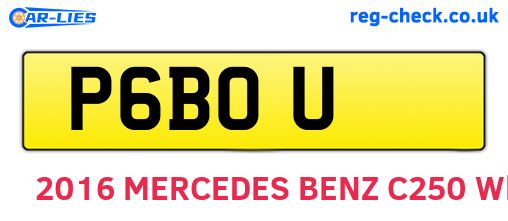 P6BOU are the vehicle registration plates.