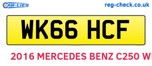 WK66HCF are the vehicle registration plates.