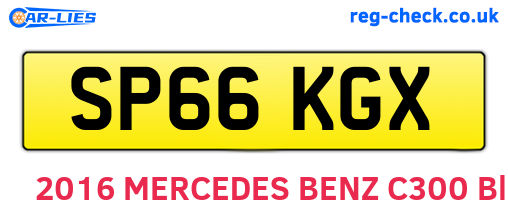 SP66KGX are the vehicle registration plates.