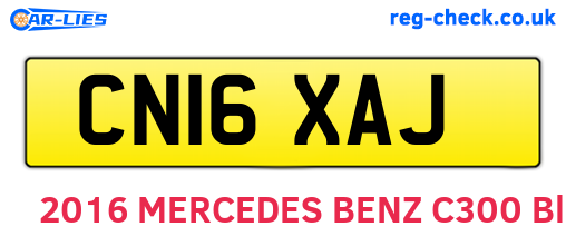 CN16XAJ are the vehicle registration plates.