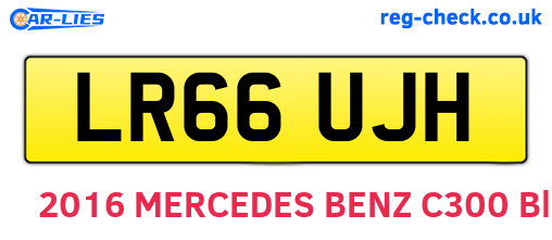 LR66UJH are the vehicle registration plates.
