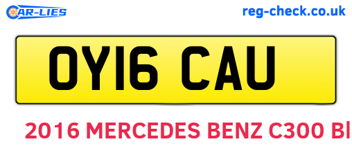 OY16CAU are the vehicle registration plates.