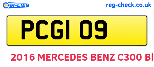 PCG109 are the vehicle registration plates.