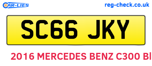SC66JKY are the vehicle registration plates.