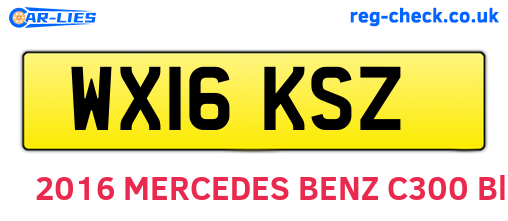 WX16KSZ are the vehicle registration plates.