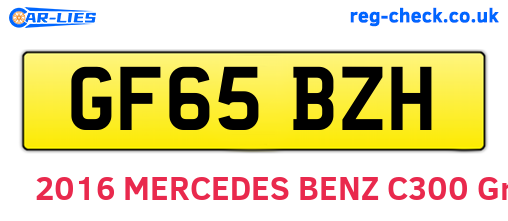GF65BZH are the vehicle registration plates.