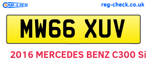 MW66XUV are the vehicle registration plates.