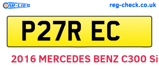 P27REC are the vehicle registration plates.