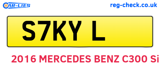 S7KYL are the vehicle registration plates.