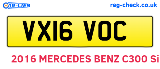 VX16VOC are the vehicle registration plates.