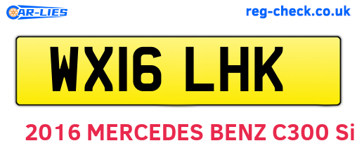 WX16LHK are the vehicle registration plates.