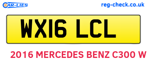 WX16LCL are the vehicle registration plates.