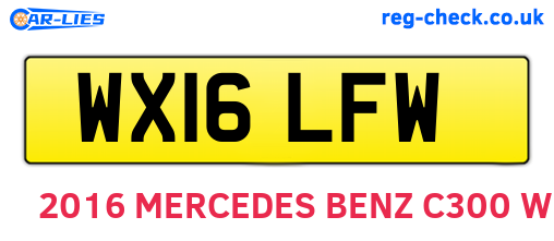 WX16LFW are the vehicle registration plates.