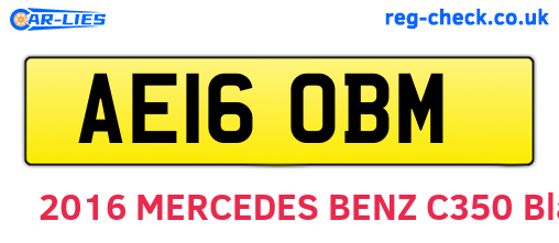 AE16OBM are the vehicle registration plates.