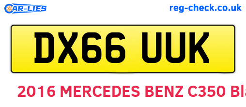DX66UUK are the vehicle registration plates.