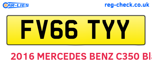 FV66TYY are the vehicle registration plates.