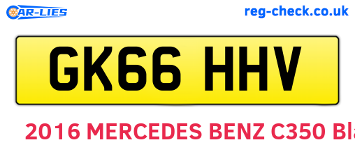 GK66HHV are the vehicle registration plates.