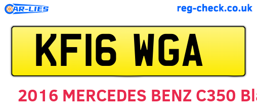 KF16WGA are the vehicle registration plates.