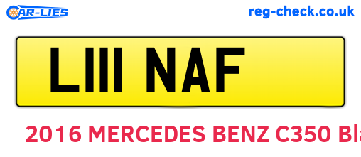L111NAF are the vehicle registration plates.