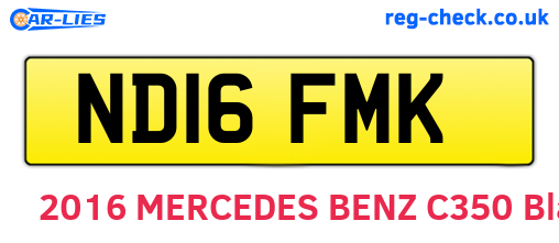 ND16FMK are the vehicle registration plates.