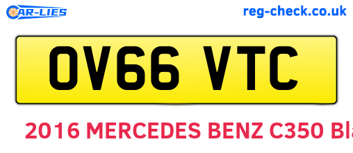 OV66VTC are the vehicle registration plates.