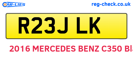 R23JLK are the vehicle registration plates.