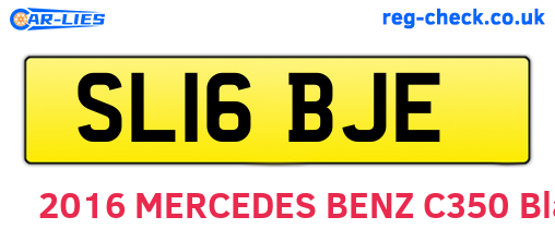 SL16BJE are the vehicle registration plates.