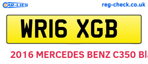 WR16XGB are the vehicle registration plates.