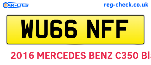 WU66NFF are the vehicle registration plates.