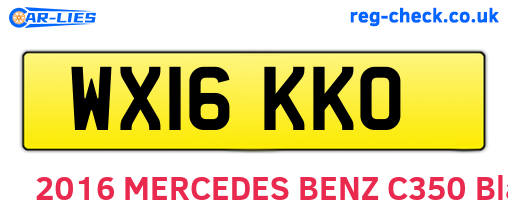 WX16KKO are the vehicle registration plates.