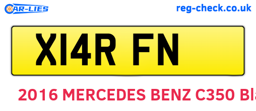 X14RFN are the vehicle registration plates.