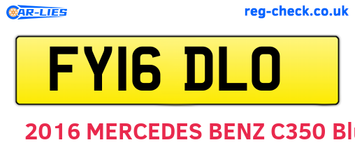 FY16DLO are the vehicle registration plates.